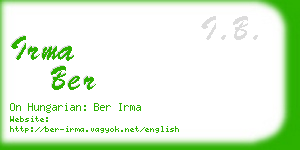 irma ber business card